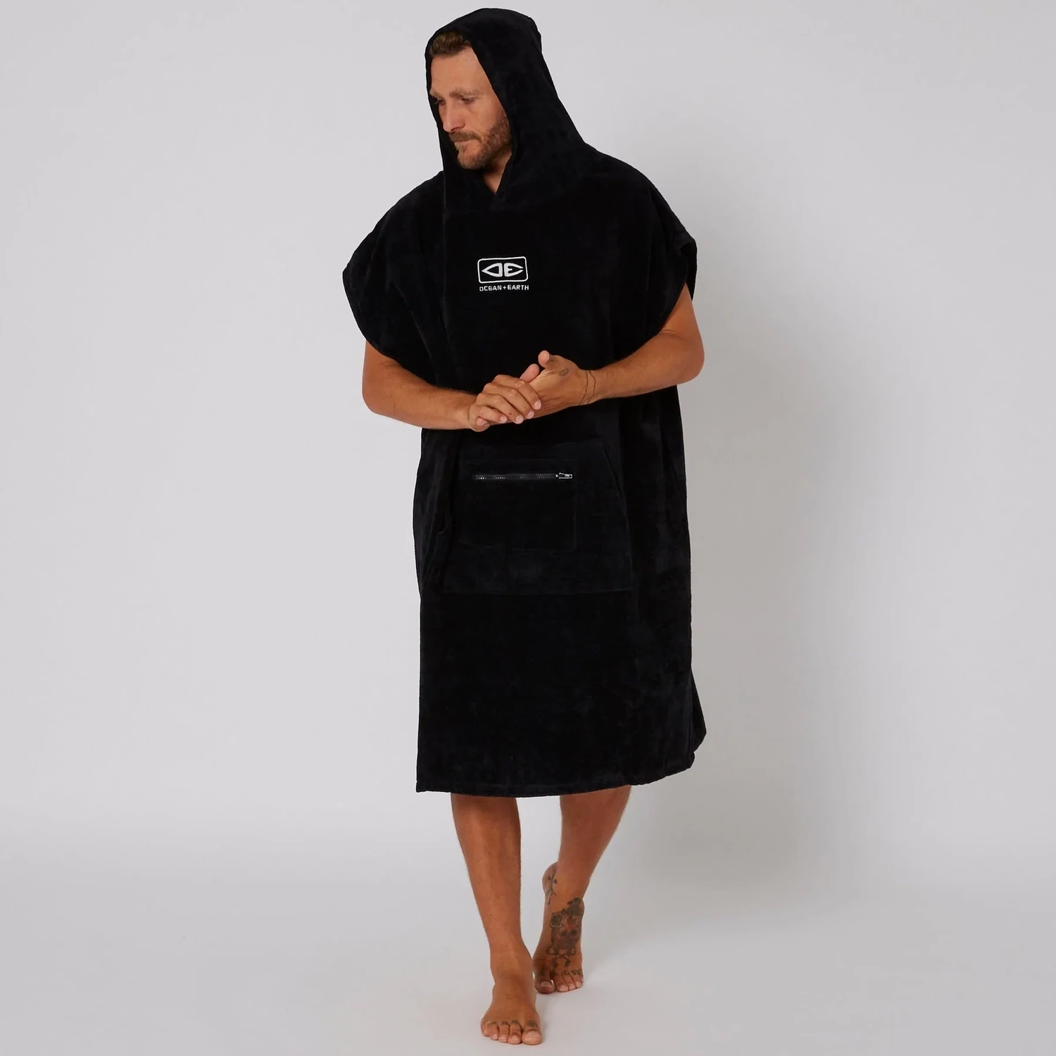 Pončo Rankšluostis Vyrams MENS CORP HOODED BLK