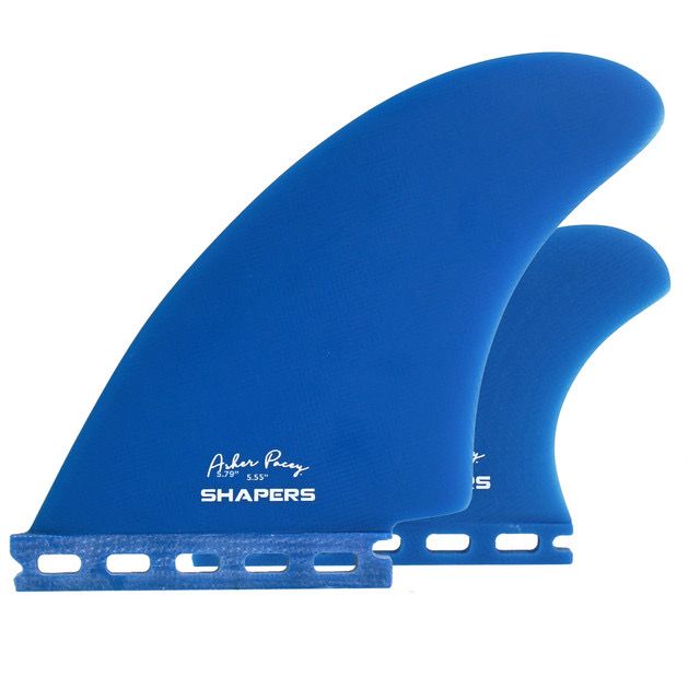 Pelekai SHAPERS Asher Pacey 5.79&quot; Twin Fin Set - Moroccan Blue