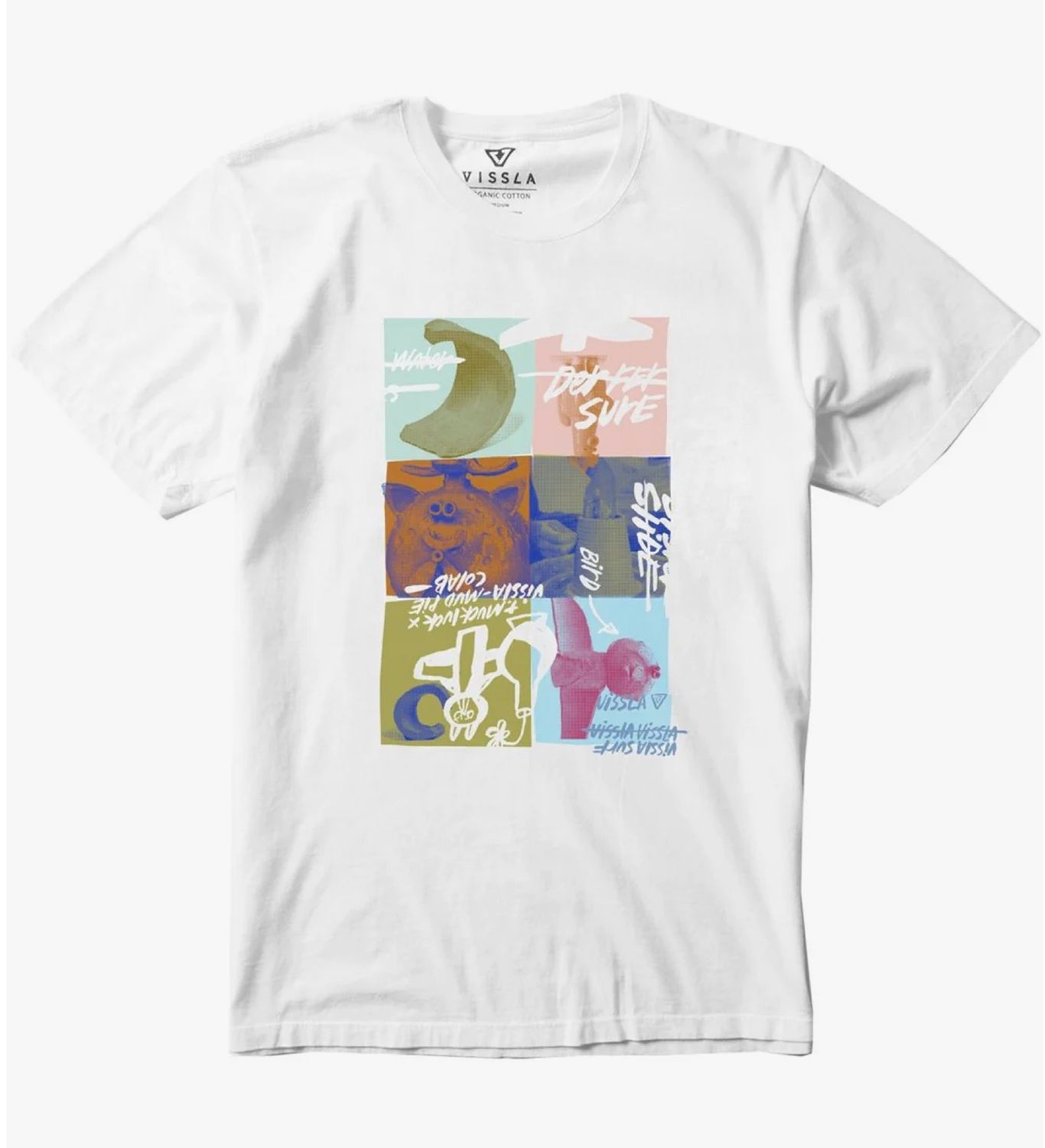 Marškinėliai VISSLA TC Mud Flappers Premium PKT Tee-WHT