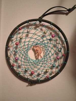 6&quot; Dreamcatcher with Kokopelli charm and beads