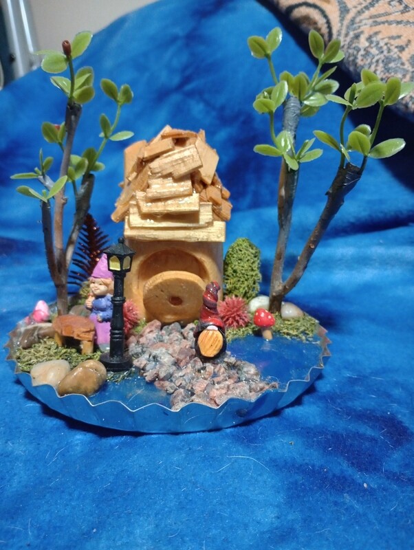 Mini fairy and gnome garden