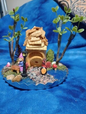 Mini fairy and gnome garden