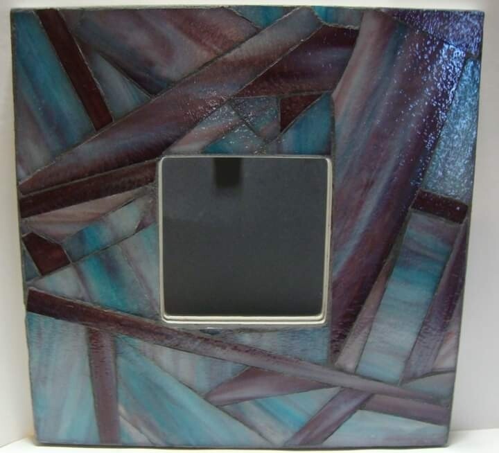 10&quot; square glass mosaic mirror wall decor