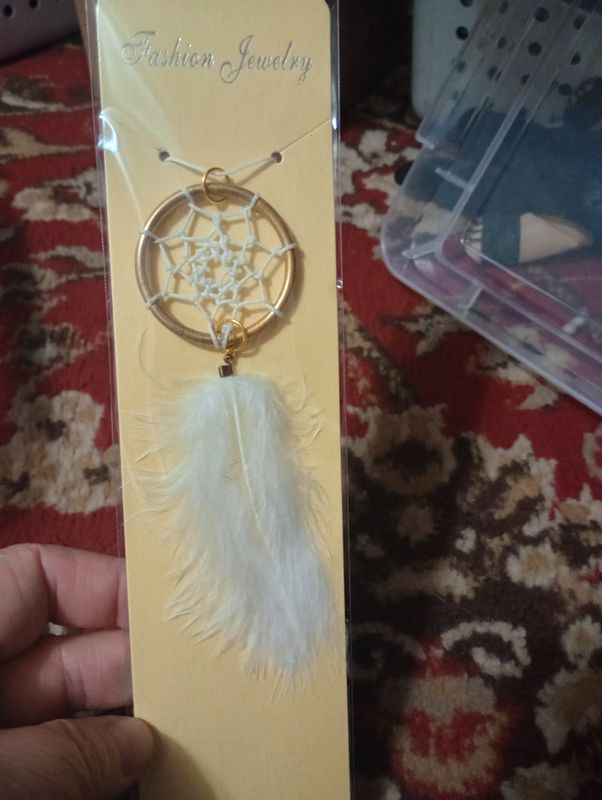 Dreamcatcher, white and gold - represents Purity 