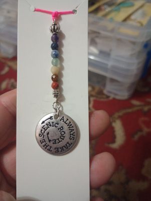 Always take the scenic route 7 chakra necklace, or sun charm