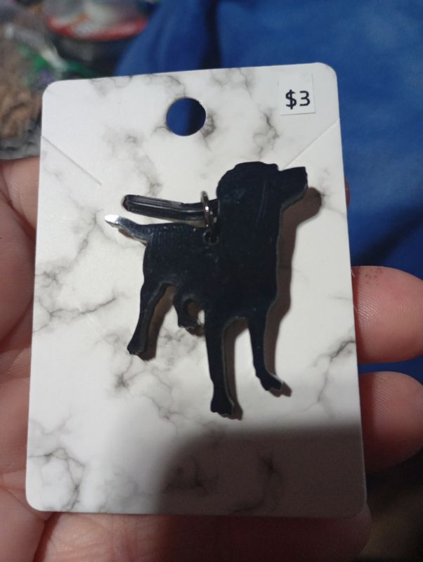 Dog pendant, 3D printed, black