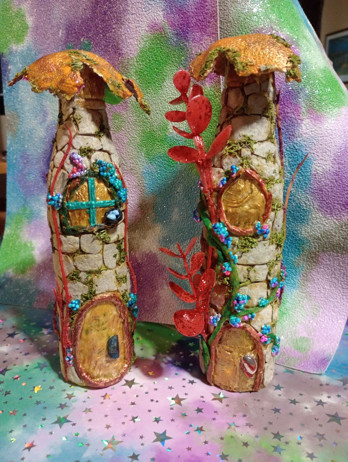 Miniatures, Forest Castles, pair