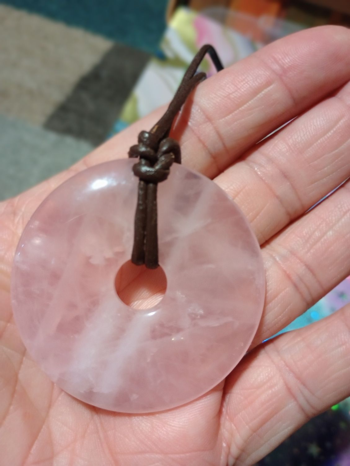 Rose Quartz 50mm donut