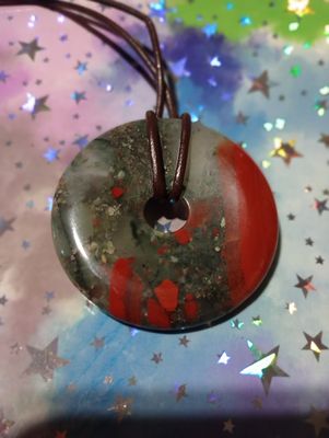 African Bloodstone 50mm donut