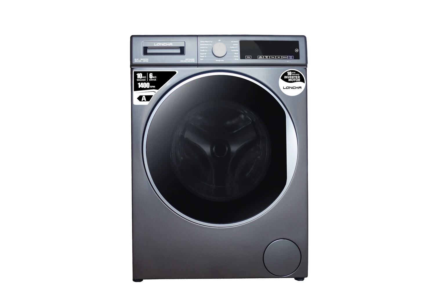 LONCHA WASHER DRYER MACHINE 10KG - LWM106KG