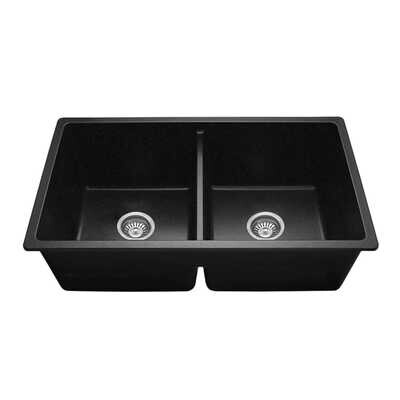 DOUBLE GRANITE KITCHEN SINK WITHOUT ARMS (HERMES 80) - DGS002