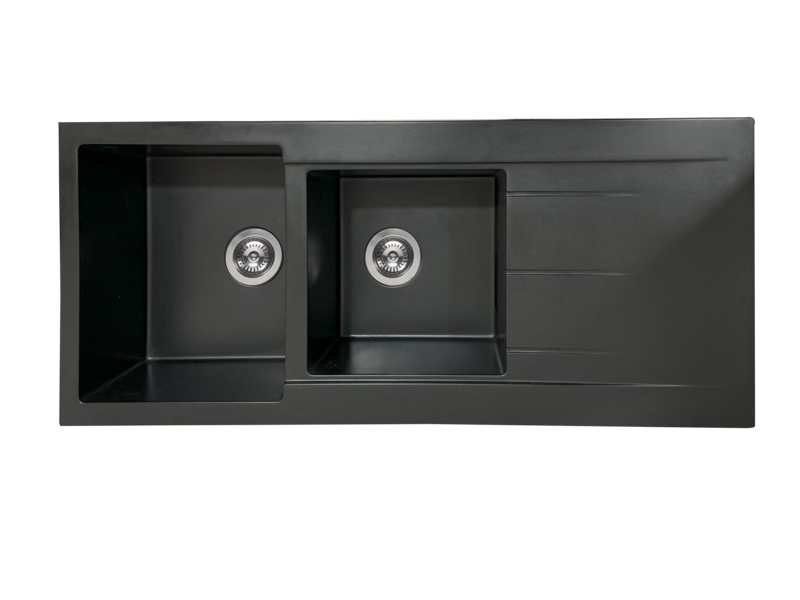 DOUBLE GRANITE KITCHEN SINK WITH ARMS (ARTEMIS116) - DGS001