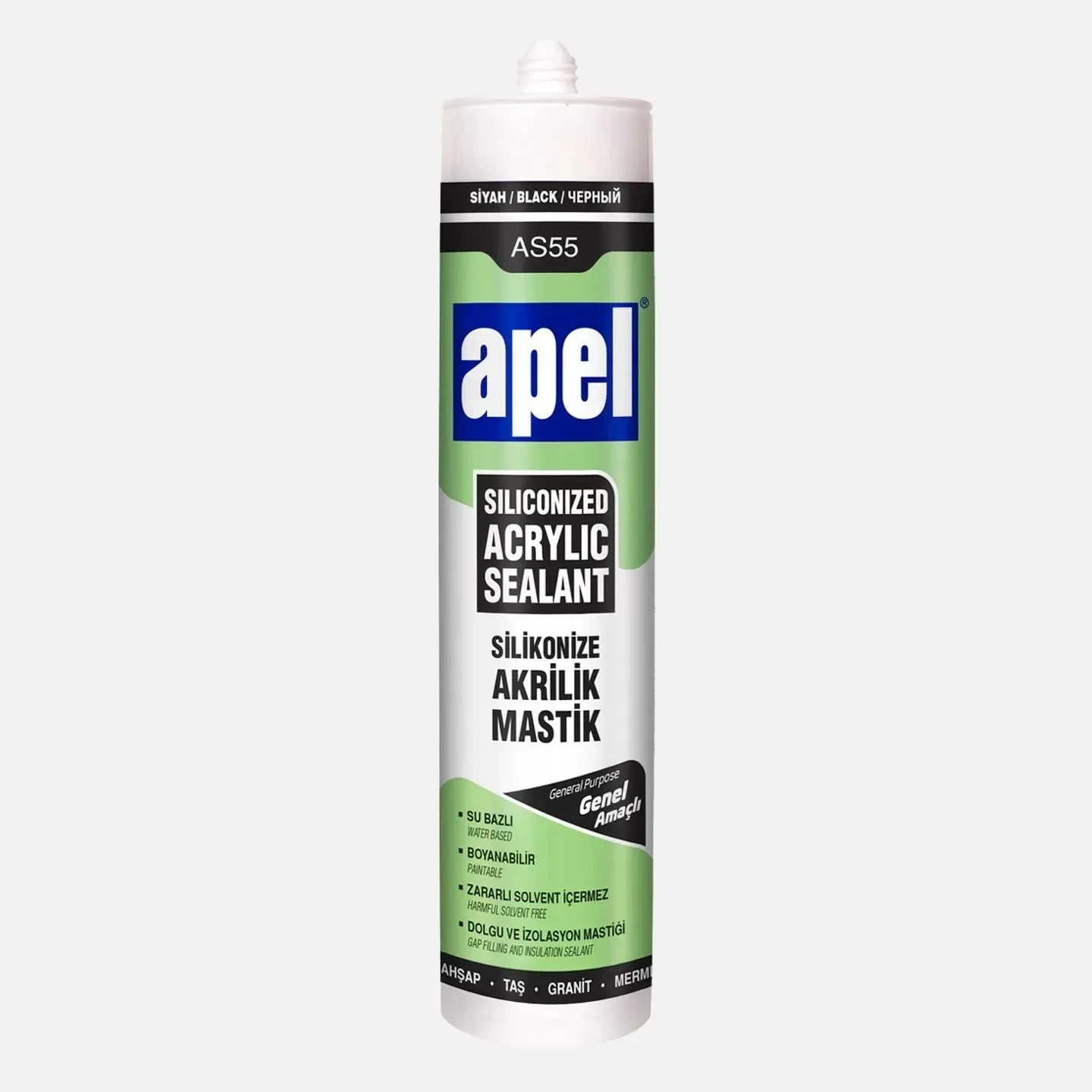 APEL MASTIC SILICON BLACK - APL0067