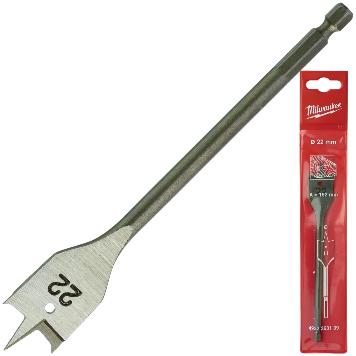 MILWAUKEE WOOD DRILLING BIT 22MM - 363139