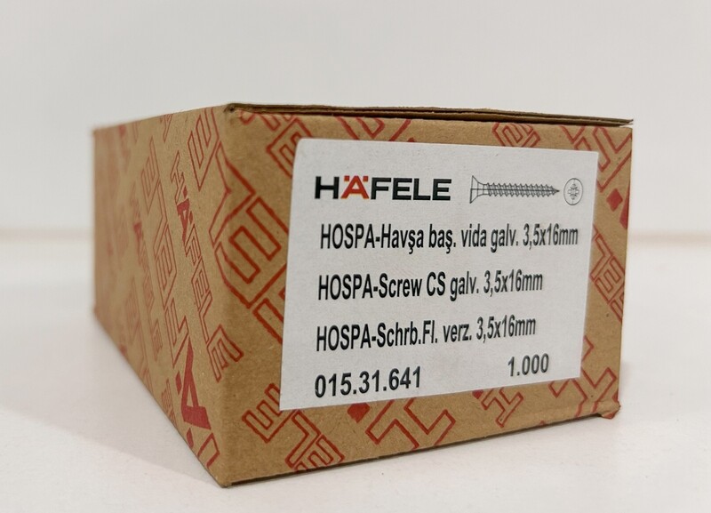 HAFELE 3.5X16 SCREW - H3516