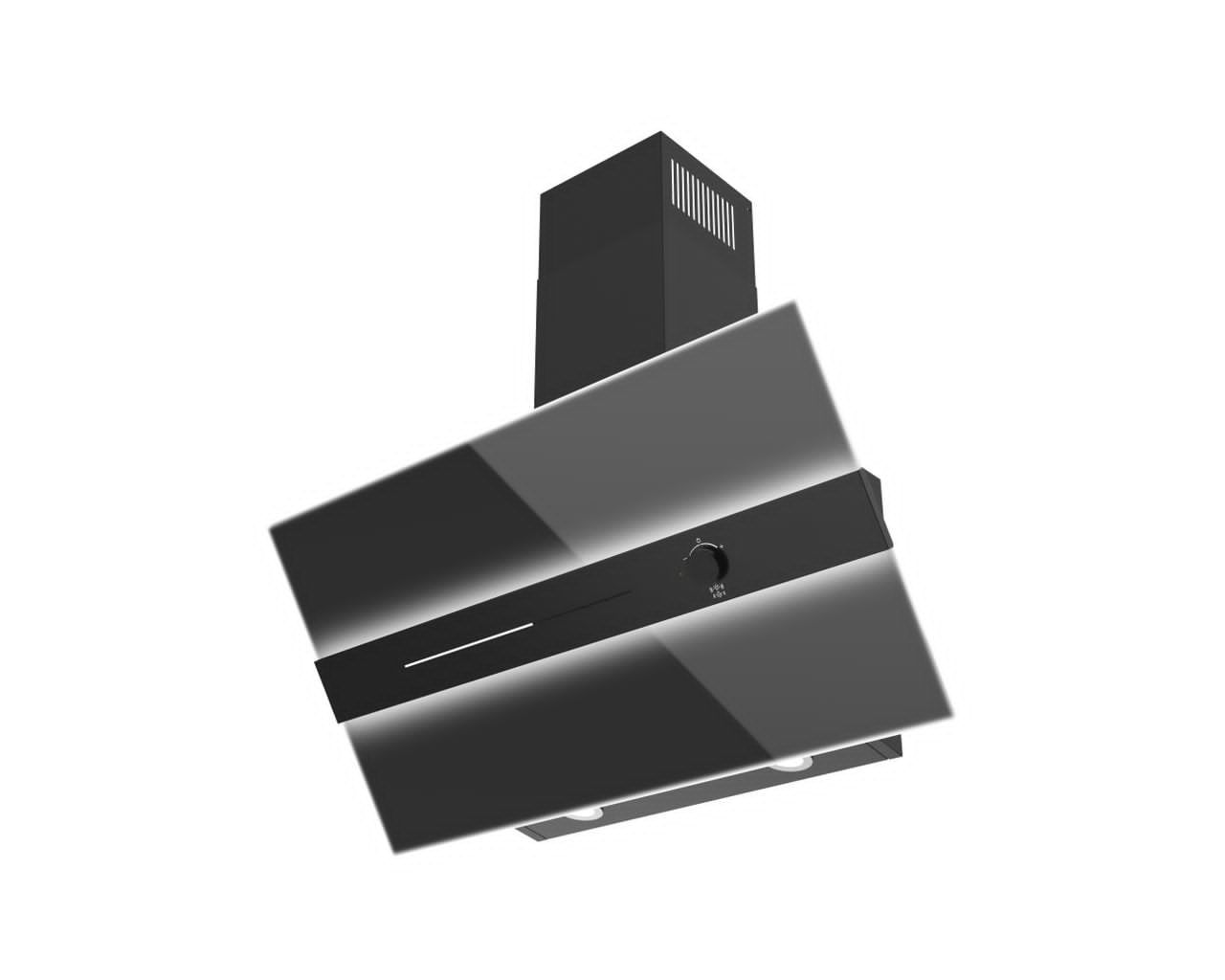 LONCHA INCLINED EXTRACTOR 90CM BLACK