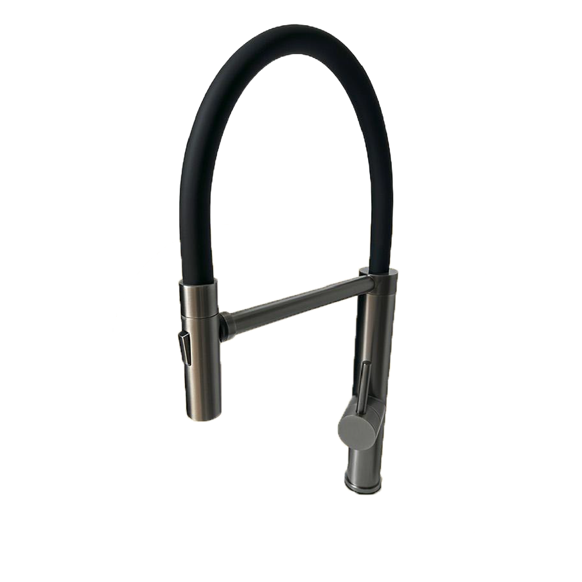 Silver Black Neck Tap