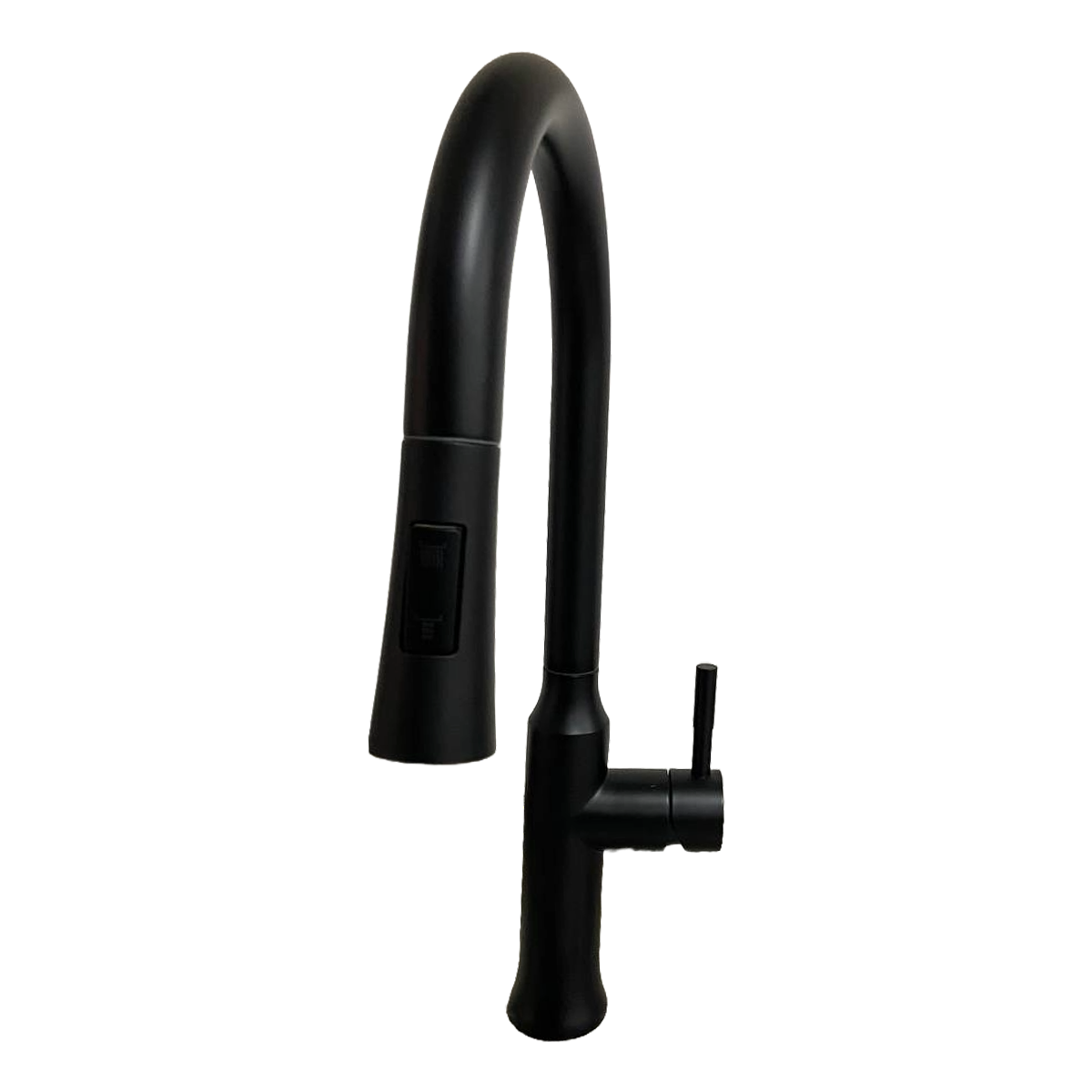 Round pull down tap Matt black