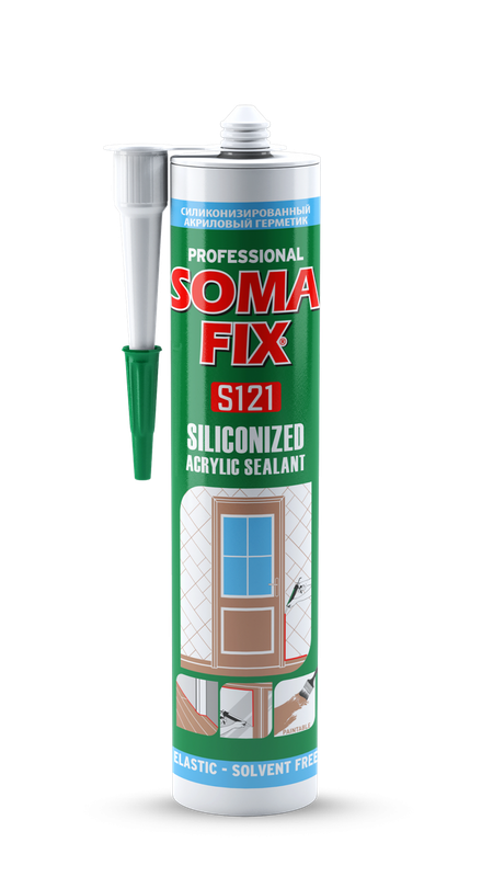 SOMAFIX 121 ACRYLIC SILICON (WHITE-S121, BLACK-S122, BROWN-S123, GREY-S124)