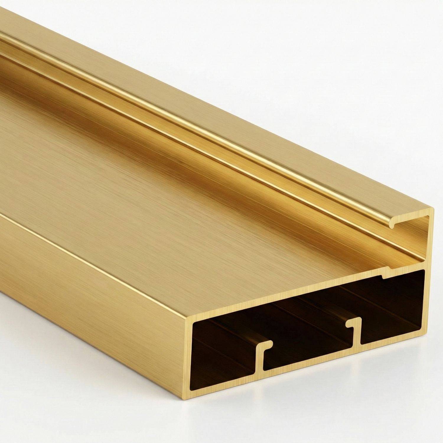 JS-AK52 ALIMINIUM MIRROR PROFILE BRUSH MAT GOLD  6M