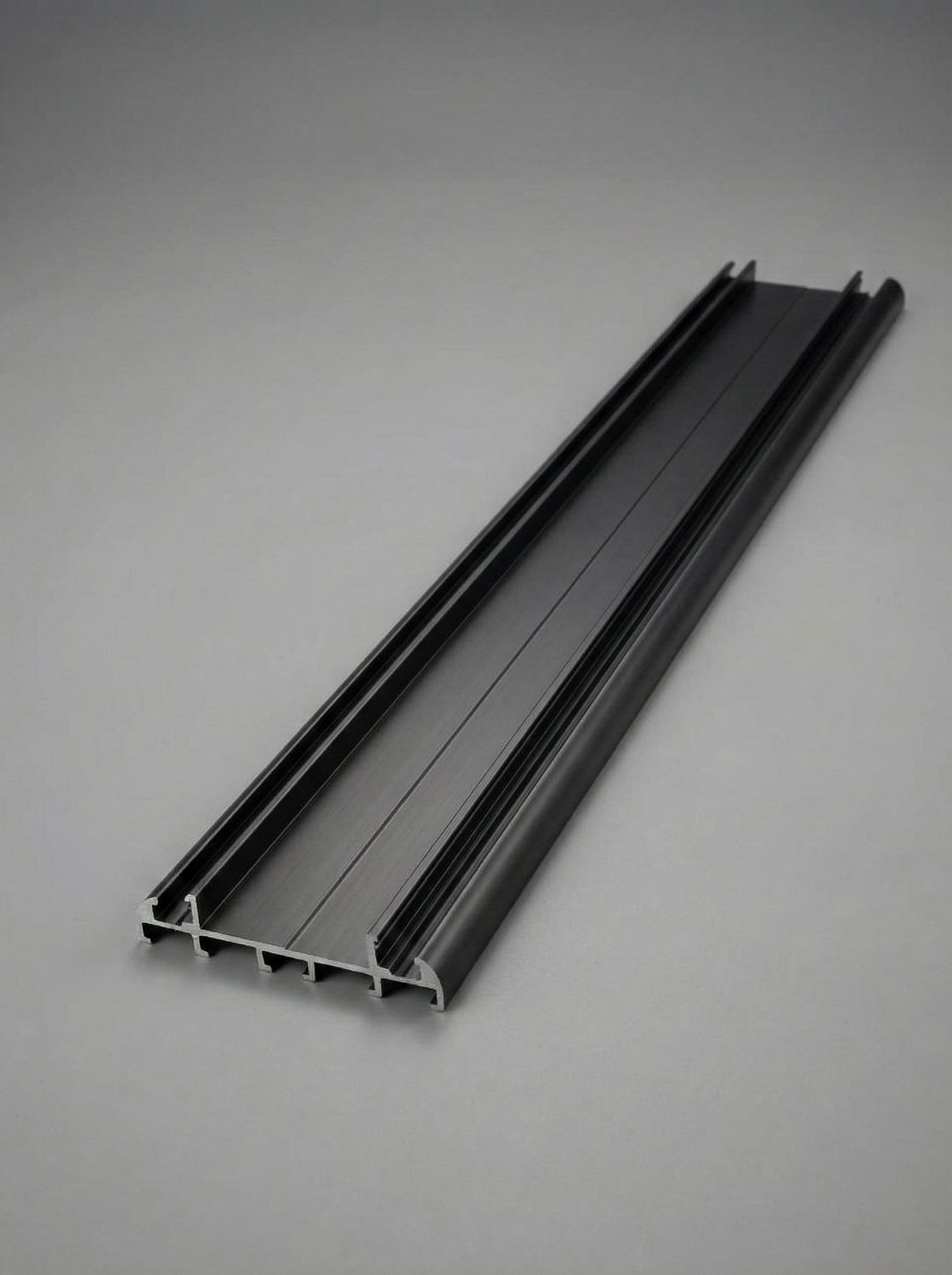 JS-X062 ALIMINIUM SLIDING DOOR PROFILE DOWN BLACK 6 M