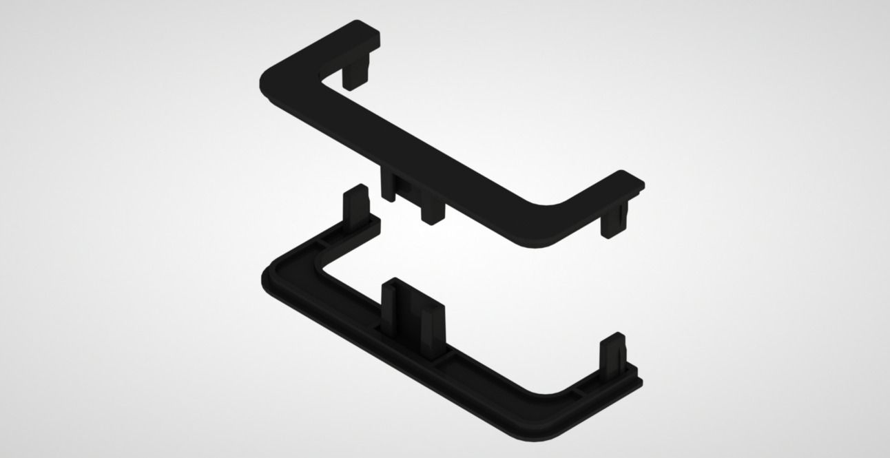 GOLA U PROFILE CORNER FITTING OUT PART  MATT BLACK