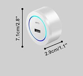 JBT-S018 PC PANEL ADAPTER WITH LED LIGHT USB+TYPE C SOCKET WHITE