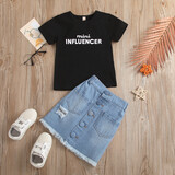 Mini Influencer Polo And Jean Skirt