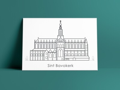 Ansichtkaart Ansichtkaart Sint Bavokerk Haarlem