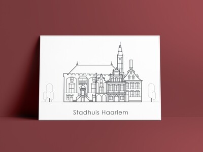Ansichtkaart Stadhuis Haarlem