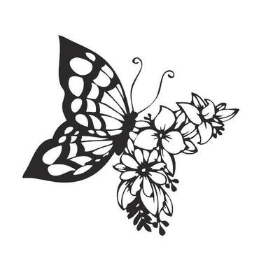 Wand Tattoo - Schmetterling 