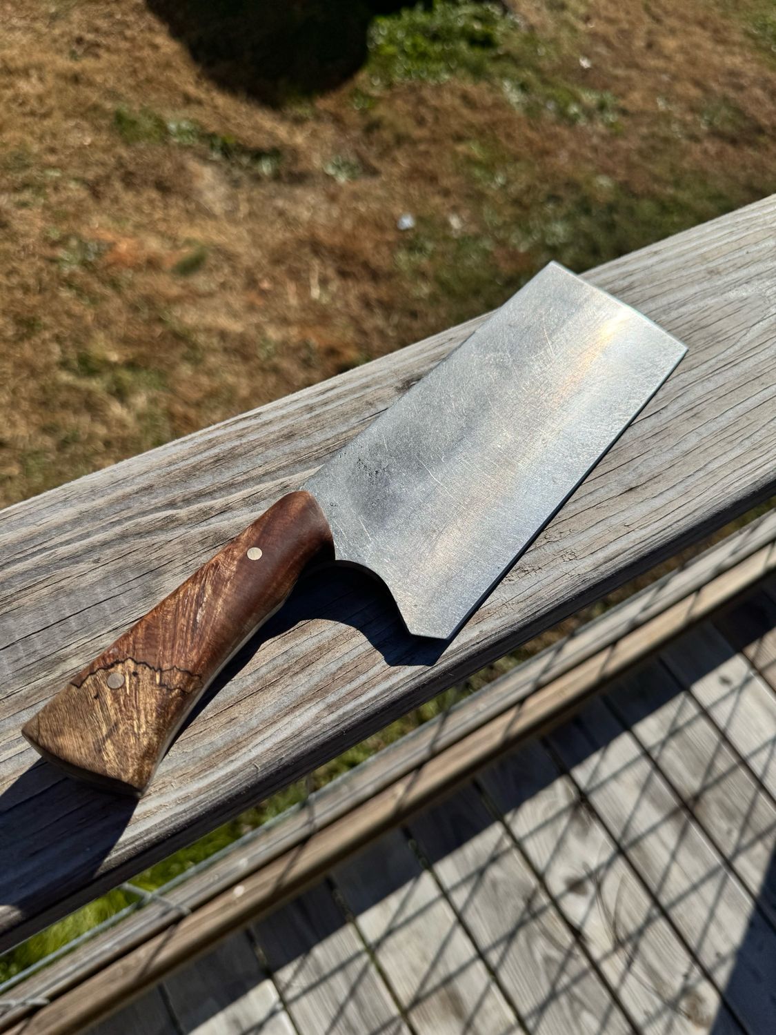 Full tang stone washed cleaver