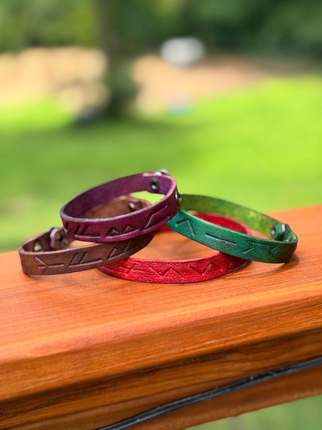 Leather Rune Cat Collar