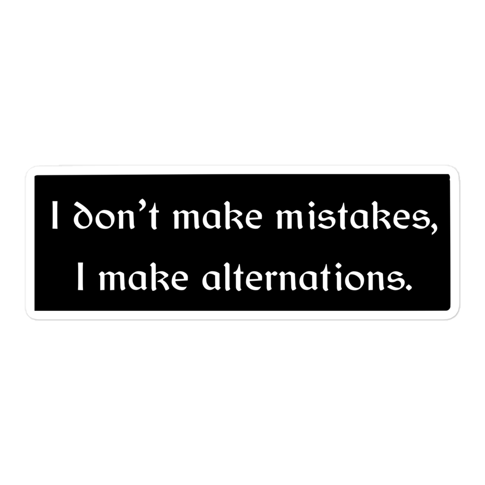 Alterations Sticker
