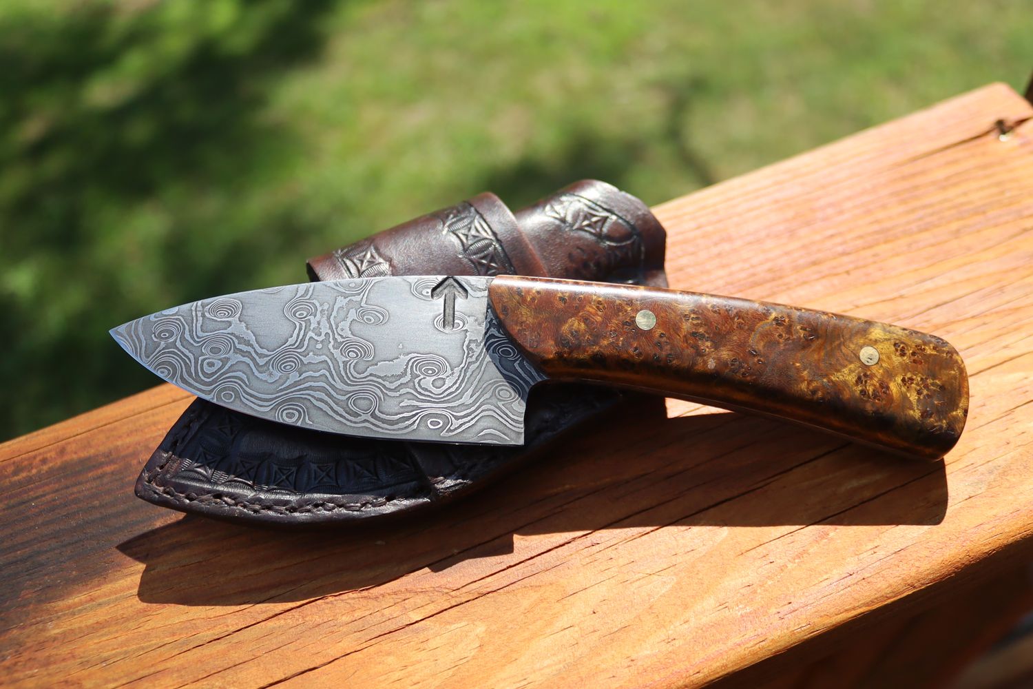 Raindrop Damascus Beartooth skinner