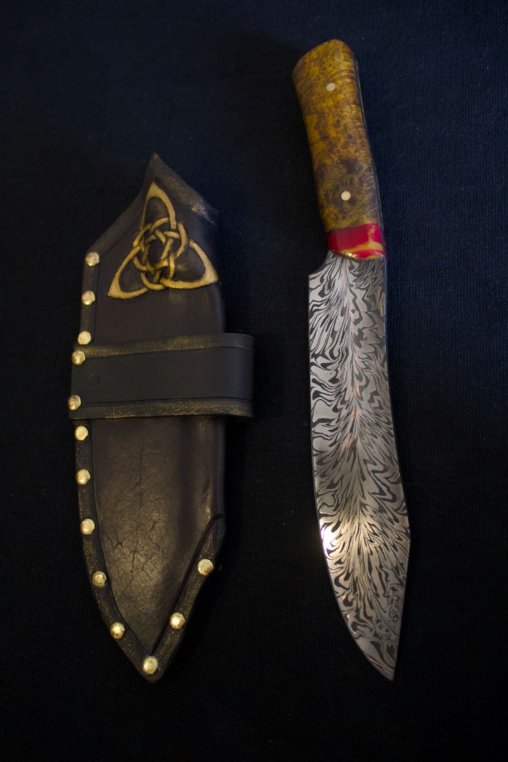 Feather Damascus Blade