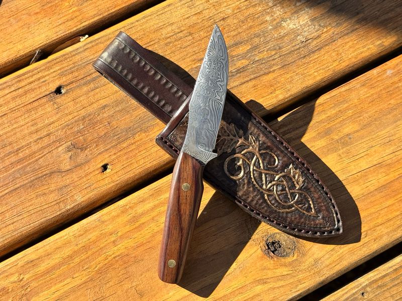 Full Tang Damascus EDC