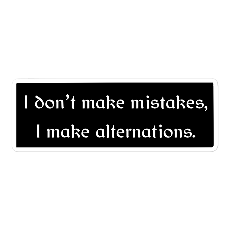 Alterations Sticker