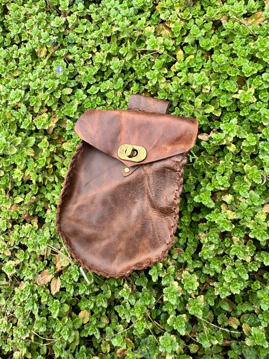 Brown Soft Leather Side Pouch