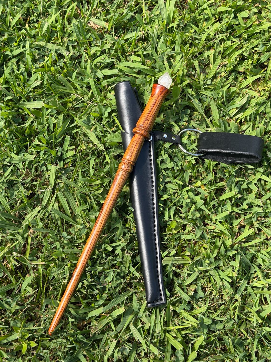 Cocobolo Wood Quartz Horse Hair Wand