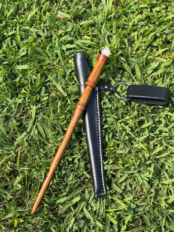 Cocobolo Wood Quartz Horse Hair Wand