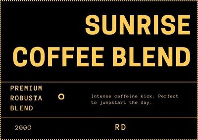 1KG Sunrise Robusta Coffee Blend