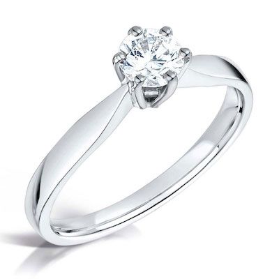 1.58 Carat Round Brilliant Cut Diamond Ring