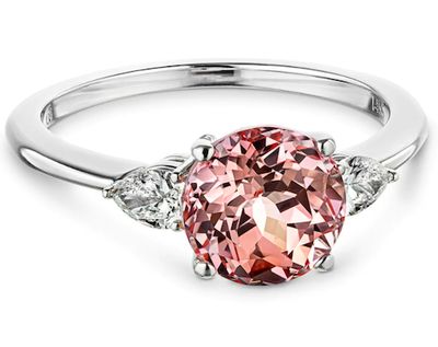 2.53 ct Lab Created Cushion Cut Pink Diamond Ring