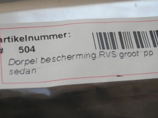 Dorpel bescherming links + rechts, RVS