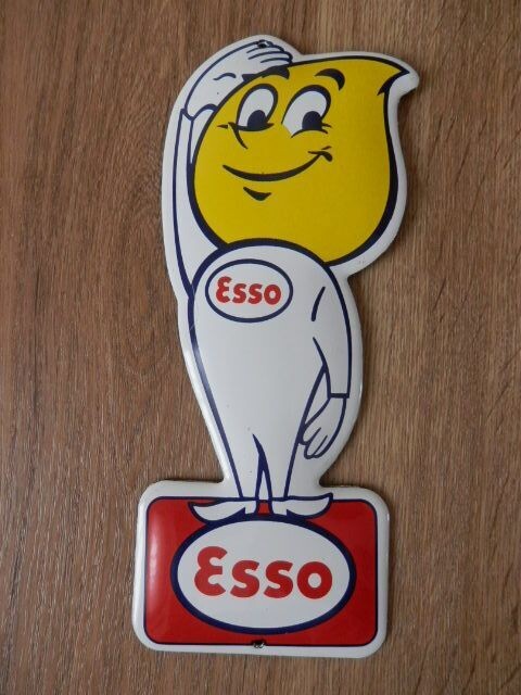 Emaille schildje Esso man