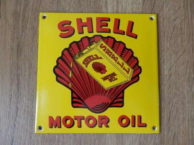 Emaille schildje Shell