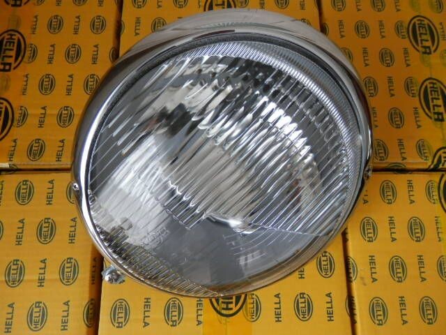 Koplamp unit Duplo, Hella, liggende lamp voor o.a. Porsche 356