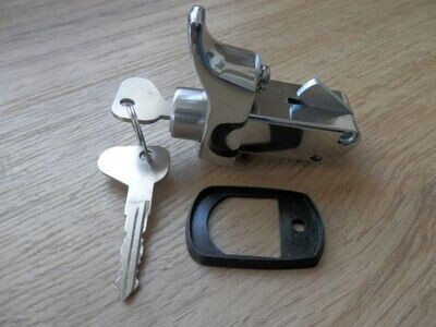 Motorkap slot VW Bus T2, chroom met 2 sleutels Motorkap slot VW Bus T2, chroom met 2 sleutels