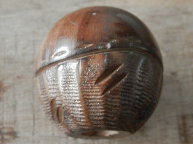 Pookknop Hawii stijl, hout, bol